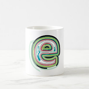 Abstract Colour Letter E Coffee Mug