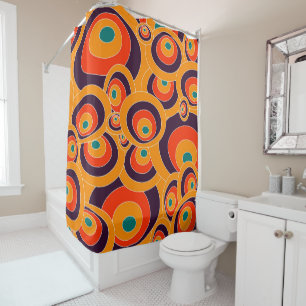 Abstract Colour Ovals Shower Curtain – Modern