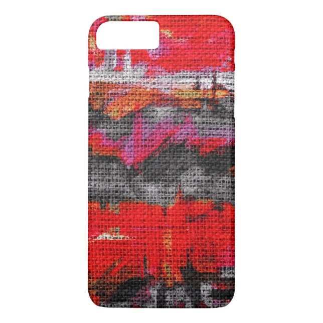Abstract Colour Paint Brush Rustic Burlap #21 Case-Mate iPhone Case (Back)