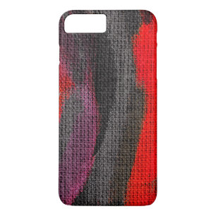 Abstract Colour Paint Brush Rustic Burlap iPhone 8 Plus/7 Plus Case