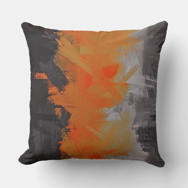 Abstract Colour Paint Brush Stroke #27 Cushion (Front)