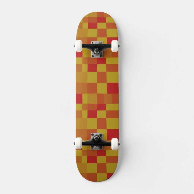 Abstract Colour Patchwork Pattern 280913 Skateboard (Front)