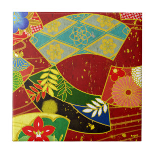 Abstract Colour Pattern 4 Tile