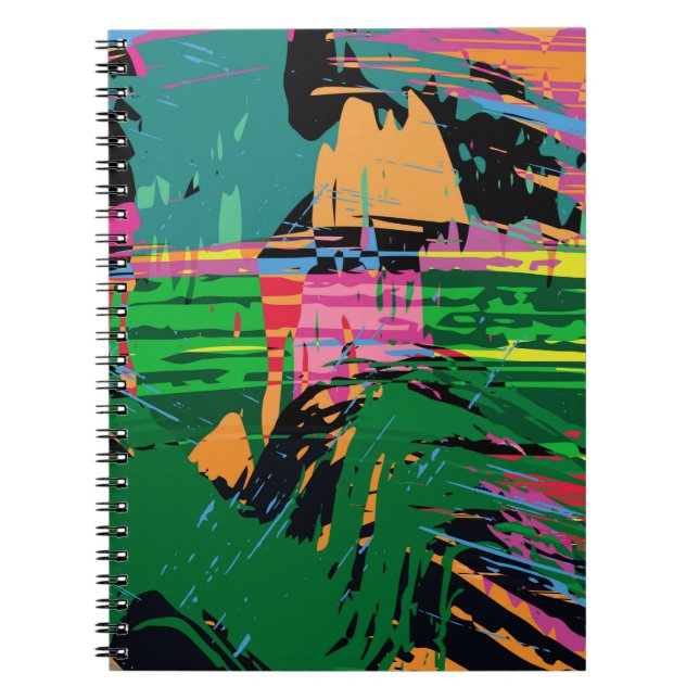 Abstract colour pattern in graffiti style quality  notebook (Front)