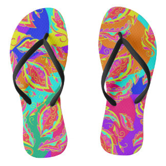 abstract,colour,pattern, indian,mandala,pink, flip flops