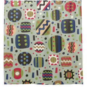 abstract colour pattern textiles, interior designl shower curtain