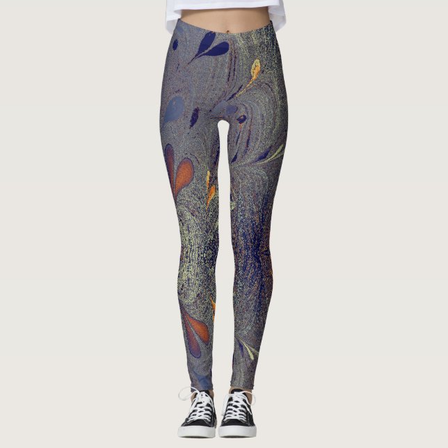Abstract colour splash design leggings (Front)