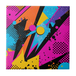Abstract Colour Splash in Retro Comic Style (1) Tile