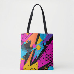 Abstract Colour Splash in Retro Comic Style (1) Tote Bag