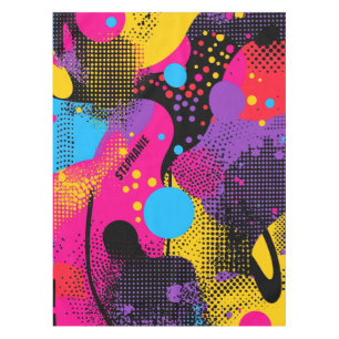 Abstract Colour Splash in Retro Comic Style (4) Tablecloth