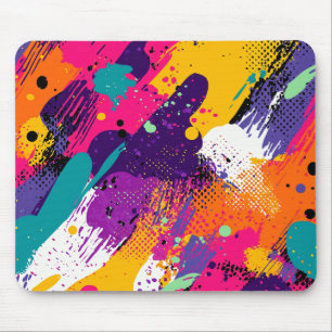 Abstract Colour Splash in Retro Comic Style (5) Mouse Mat