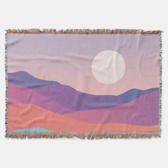 Abstract Colour splash Throw Blanket (Front)