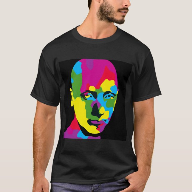 Abstract colour Splashes Face Modern Expression Ar T-Shirt (Front)