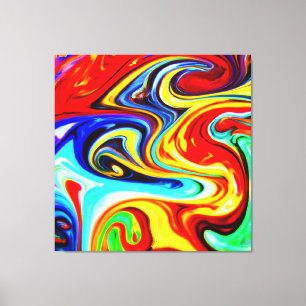 Abstract Colour Symphony Design Canvas Print