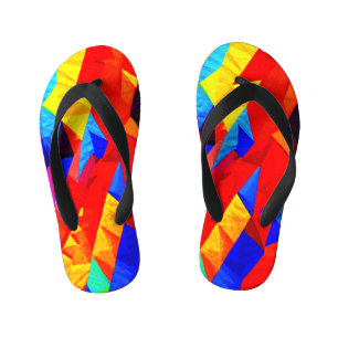 Abstract Colour Symphony Kid's Flip Flops