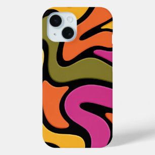 Abstract colour wave phone case. iPhone 15 case