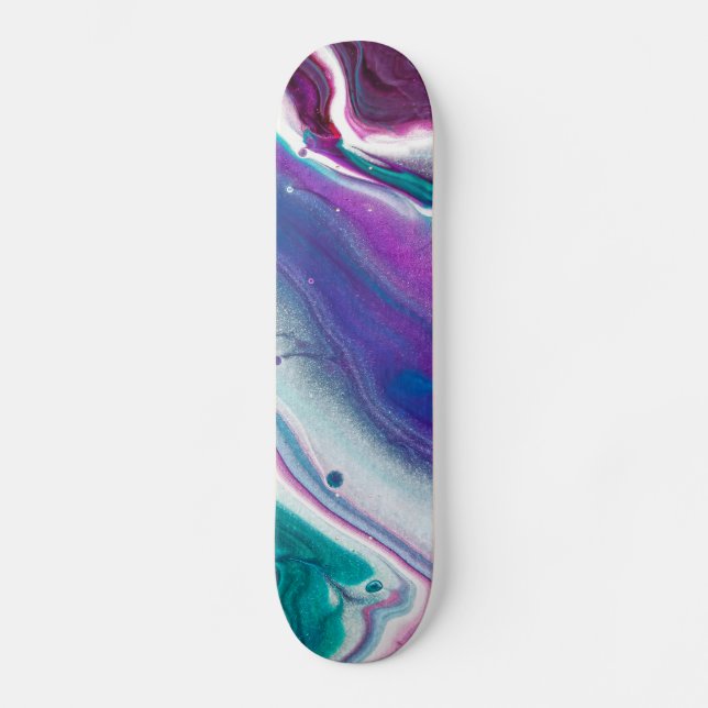 Abstract Colour Wave Skateboard (Front)