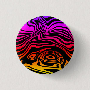 Abstract Colour Wavy Stiped Button
