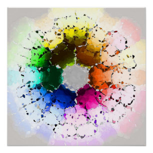 Abstract Colour Wheel Poster