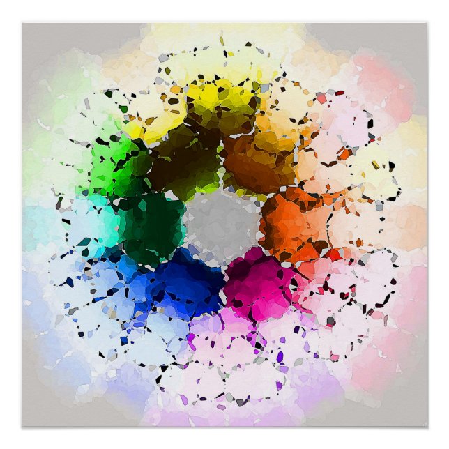 Abstract Colour Wheel Poster (Front)