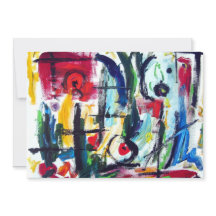 Abstract Colour Whimsy Invitation