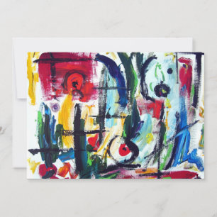 Abstract Colour Whimsy Invitation