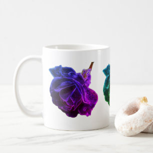 Abstract Coloured Roses Coffee Mug