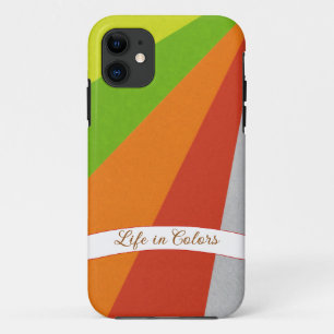 Abstract coloured stripes iPhone Case