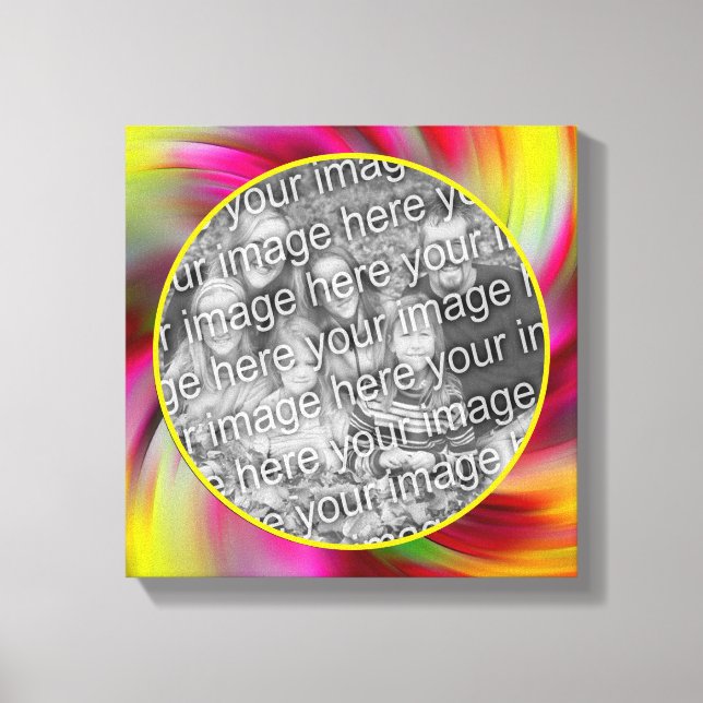 Abstract Coloured Swirls Create Your Own Photo Canvas Print (Front)