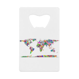 Abstract Coloured World Map 2