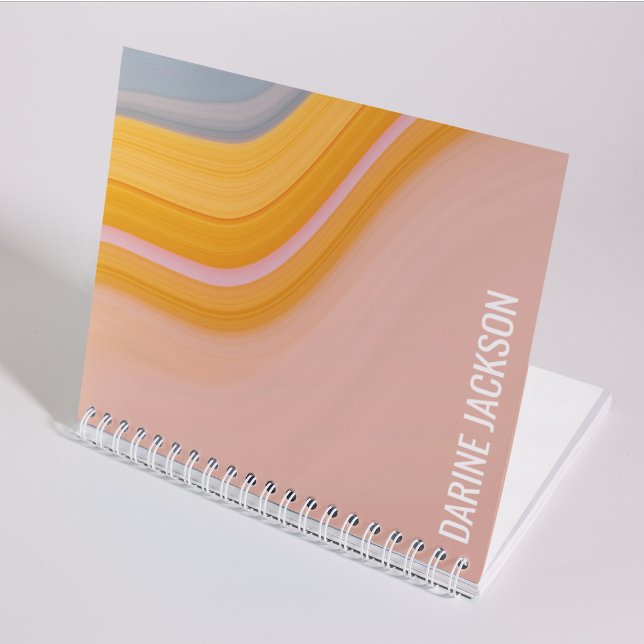 Abstract Colourful Aesthetic Pink Orange Blue Notebook (Creator Uploaded)