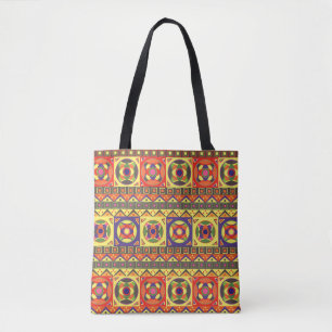 Abstract Colourful African Seamless Pattern with G Tote Bag