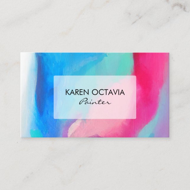 Abstract Colourful Art Business Card (Front)