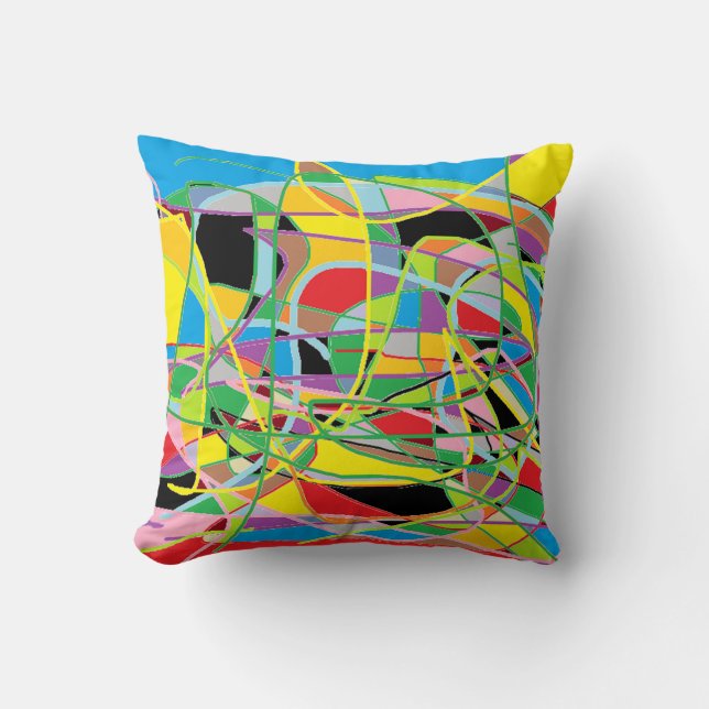 Abstract Colourful Art - Multicolor Cushion (Front)