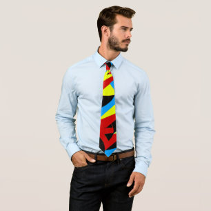 Abstract Colourful Art Tie