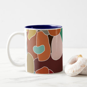 Abstract Colourful Artistic Artsy Two-Tone Coffee Mug