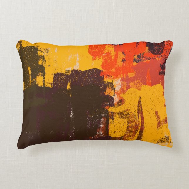 Abstract colourful artistic sketch artwork decorative cushion (Front)