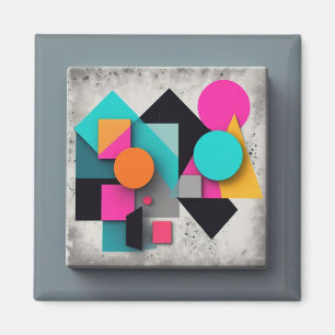 Abstract Colourful Artistic Unique Cool Vibrant Magnet