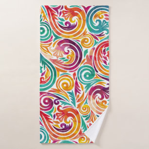 Abstract colourful background. illustrationcarniva bath towel
