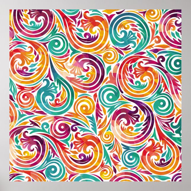 Abstract colourful background. illustrationcarniva poster (Front)