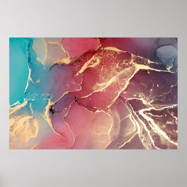 Abstract colourful background, wallpaper. Mixing  Poster (Front)