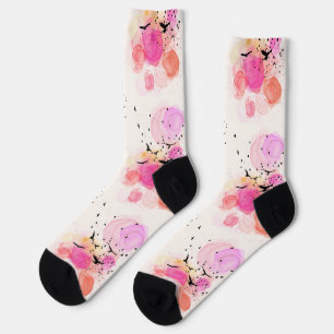 Abstract colourful birds pattern socks