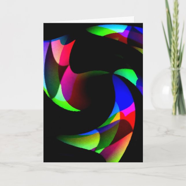 Abstract Colourful Birthday Card (Front)