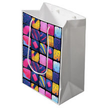 Abstract Colourful Blocks Pattern