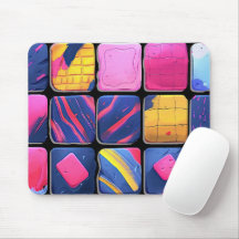 Abstract Colourful Blocks Pattern