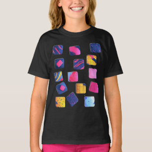 Abstract Colourful Blocks Pattern T-Shirt