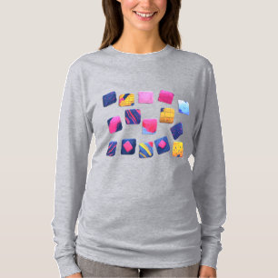 Abstract Colourful Blocks Pattern T-Shirt