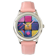 Abstract Colourful Blocks Pattern