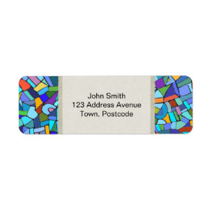Abstract Colourful Blue Mosaic Pattern