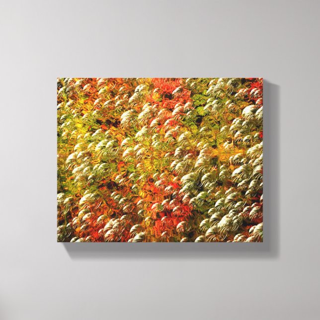 Abstract Colourful Bubbles Pattern Canvas Print (Front)